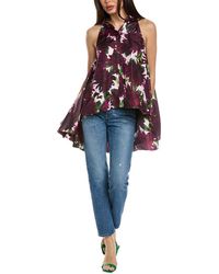 Oscar de la Renta - Dahlia Silk Twill Blouse - Lyst