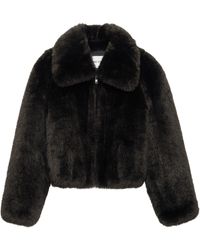 Stand Studio - Faux Fur Zip-Up Jacket - Lyst