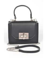 Fashnzfab - Metallic Top Handle Convertible Swing Bag - Lyst