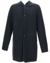 Rier - Long Coat With Traditional Loden Finish And Modern Fit - Lyst