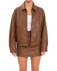 DAZE - Icon Boyfriend Zip Up Bomber Jacket - Lyst