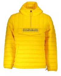 Napapijri - Yellow Polyamide Jacket - Lyst