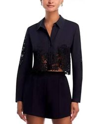 L'Agence - Seychelle Crop Button Down Blouse - Lyst