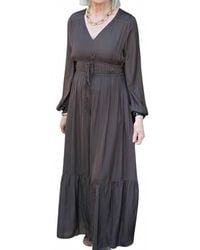 GRADE & GATHER - Tiered Satin Maxi Dress - Lyst