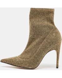 Sergio Rossi - Lurex Fabric Ankle Length Boots - Lyst