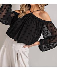 Eesome - Off The Shoulder Top With Strap Detail - Lyst
