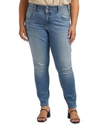 Silver Jeans Co. - Plus Avery High Rise Curvy Fit Skinny Jeans - Lyst
