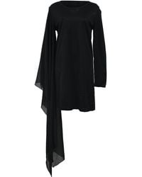 Maison Margiela - Mm6 Asymmetrical Drape Long Sleeve Mini Dress - Lyst