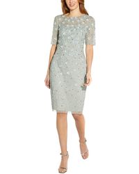 Adrianna Papell - Applique Maxi Cocktail And Party Dress - Lyst