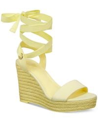 INC - Maxx Faux Suede Open Toe Wedge Sandals - Lyst