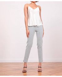 Avenue Montaigne - Pars Seersucker Stripe Full-Length Dress Pant - Lyst