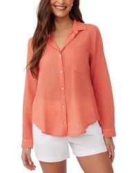 Bella Dahl - Pocket Button Down Shirt - Lyst
