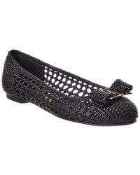 Ferragamo - Varina Leather Ballet Flat - Lyst