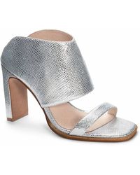 42 GOLD - Scaly Metallic Slide With Ankle Cuff - Lyst