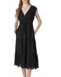 Dex - Eyelet Tie Waist Midi Dress - Lyst