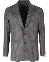 Tagliatore - Slim-Fit Pied De Poule Blazer With Two-Button Closure - Lyst