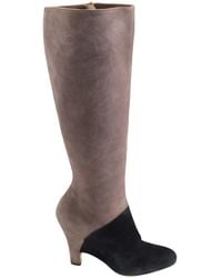 Ferragamo - Two Tone Knee High Boots - Lyst
