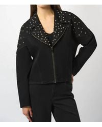 Joseph Ribkoff - Studded Stretch Denim V-Neck Jacket - Lyst