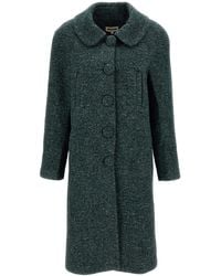 ShuShu/Tong - Oversized Peter Pan Collar Wool-Blend Long Coat - Lyst