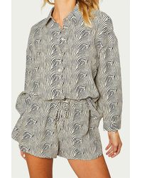 Pretty Garbage - Oversized Zebra-Print Textured Shirt - Lyst