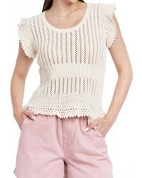 Another Love - Peplum Crochet Knit Top - Lyst