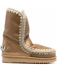 Mou - Ankle Boots With Unique Stitched Detailing - Lyst