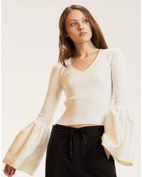 Cynthia Rowley - Silk Wool Knit Combo Top - Lyst