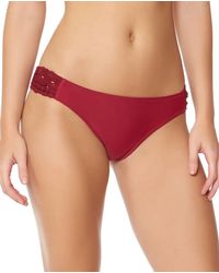 Jessica Simpson - Flower Power Crochet Side Shirred Hipster Bikini Bottom - Lyst