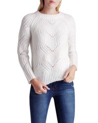 Kensie - Twisted Fuzzy Yarn Long Sleeve Sweater - Lyst