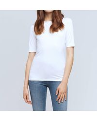 L'Agence - Casey Tee In White - Lyst
