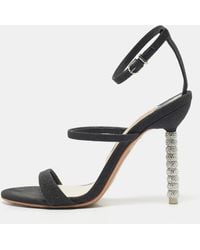 Sophia Webster - Metallic/ Glitter And Leather Ankle Strap Sandals - Lyst
