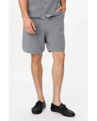 ATM - Merino Cotton Cashmere Blend Waffle Short - Lyst