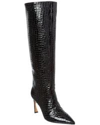 Alexandre Birman - Kyra 85 Patent Croc-Embossed Leather Knee-High Boot - Lyst