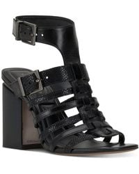 Vince Camuto - Hicheny Leather Caged Slingback Sandals - Lyst