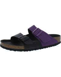 Birkenstock - Arizona Split Faux Leather Double Buckle Slide Sandals - Lyst
