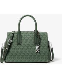 MICHAEL Michael Kors - Laila Small Signature Logo Satchel - Lyst