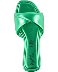 Seychelles - Breath Of Fresh Air Criss-Cross Faux Leather Slide Sandals - Lyst