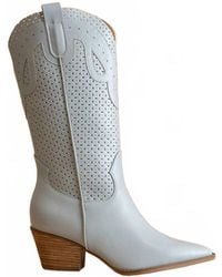 Oasis Society - The Gabby Perforated Western Boot - Lyst
