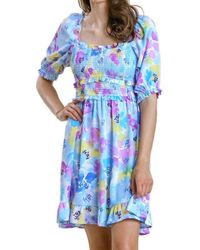 Umgee - Ruffle & Smocked Floral Dress - Lyst