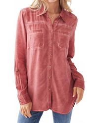 Fdj - Pigment Dyed Button Up Shirt - Lyst