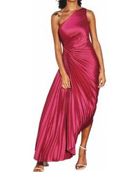 Dress Forum - Olympia Asymmetrical Pleated Maxi Dress - Lyst