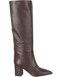 Paris Texas - Ebony Anja 70 Square Heel Leather Boots - Lyst