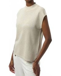 Joseph Ribkoff - Mock Neck Embellished Sleeveless Top - Lyst