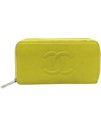 Chanel - Logo Cc Leather Wallet (pre-owned) - Lyst