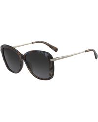 Longchamp - 56mm Marble Brown Azure Sunglasses - Lyst