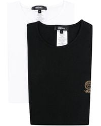 Versace - Two-Piece Cotton Blend T-Shirt Set With Medusa Head Print - Lyst