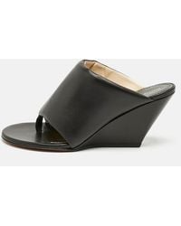 Proenza Schouler - Leather Slant Wedge Tong Sandals - Lyst