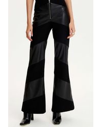 Nocturne - Two Toned High-waisted Flare Pants - Lyst