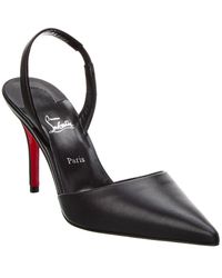 Christian Louboutin - Apostropha Sling 80 Leather Slingback Pump - Lyst