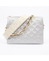 Louis Vuitton - Coussin Silver Lambskin Leather Shoulder Bag - Lyst